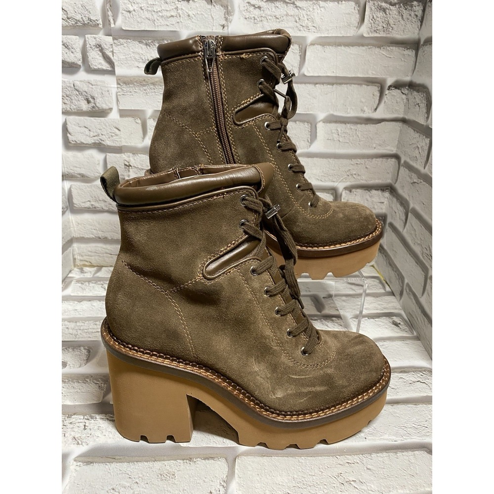 Dolce Vita Dommie‎ Women's Taupe Suede Size 9.5 Chunky Heel NWT